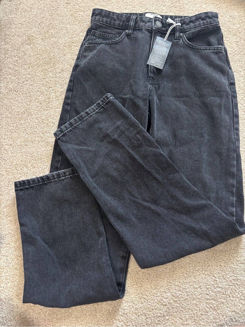 NWT Cotton On Women’s Straight Leg Jeans - Washed Black